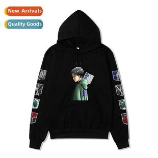 Anime Sweatshirt Attack Hooded Men Tan Japanese