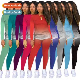 gradient sports Autumn casual womens pants 2023 sleeved