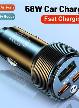 3A car charger USB+2 PD e tow three multi interface cell phe