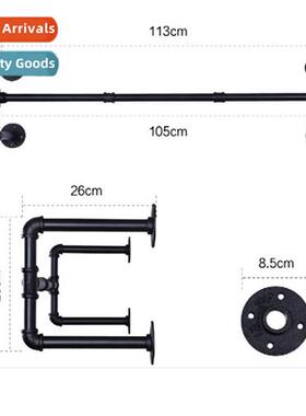 Black galvanized ir clothing racks wall mounted simple racks