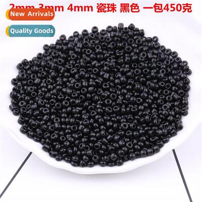 Black porcelain beads rice beads diy weaving bracelet neckla