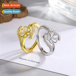 Womens Ring Empty Jewelry Rings Zircia Bracket Accessorie