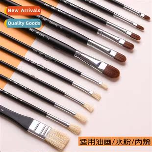 Black Nyl Bristle Beginner Rod Brushes Painting Oil Hog