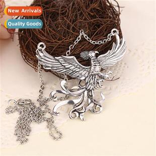Immortal Bird Phoenix Lg Sweater Pendant Necklace European a