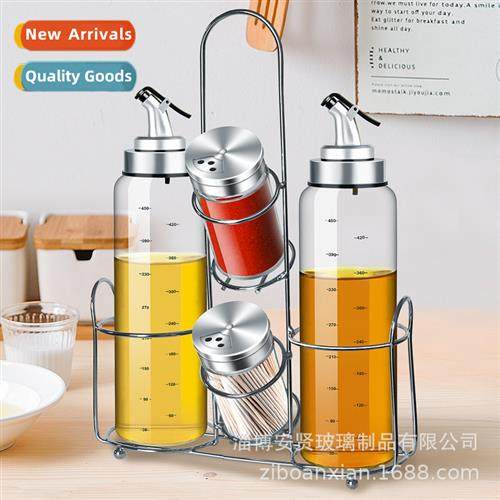Oil Jar Glass Oil Bottle Automatic Opening  Closing Oil Jar