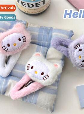 Carto plush BB clip headgear kten cute girl heart side clip