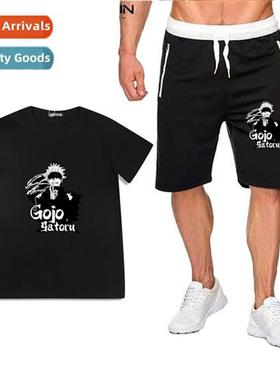 Anime Jujutsu Kaisen Spellback Battle Printed Cott Short Sle