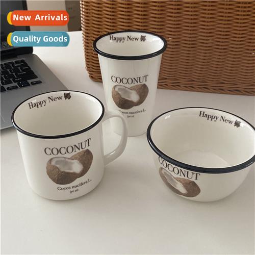 Korea high color value cocut ceramic cup creative cup mug mu