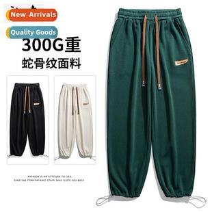 300g American set simple ing sweatpants men  women summer th