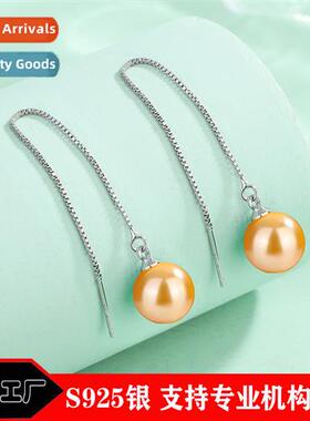 S925 sterling silver ear wire female 10MM gold color imati p