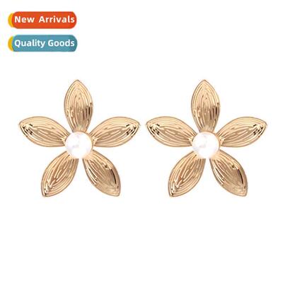 Fashi persalized flowers zinc alloy chrysanmum earrings retr