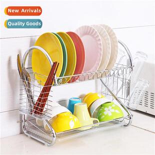 Stainless Steel Double Dish RackShaped Drainage RackKchen Sh