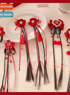 New Years models children  clips baby fake braid bow  card t