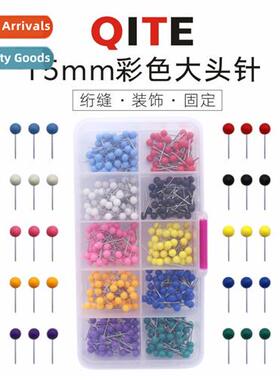 500 Colorful Plastic Big Head Pins 10 Color Map Pins Staples