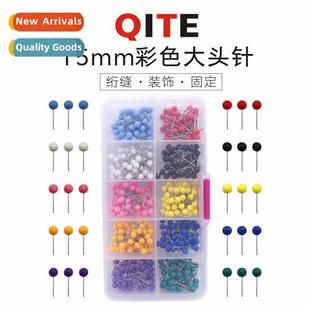 500 Colorful Plastic Big Head Pins 10 Color Map Pins Staples