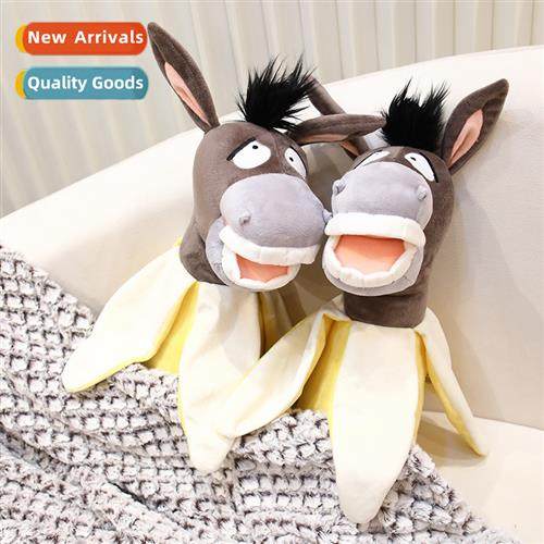 Cute burnt dkey bed plush toy quirky doll girls sleep cuddle