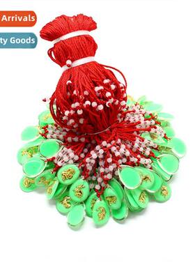 Fluorescent glow-in--dark gold necklace zodiac red rope pend