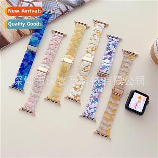 适用apple watch colorful resin watch band apple watch8/SE/7/