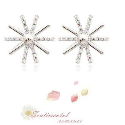 er  zircia snowflake flower earrings earrings earrings