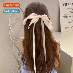 Lg bow hair clips sweet girl fairy ribb hairpin back head