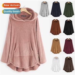 Pullover Velvet New Med Sided Hooded Double Winter Sleeve