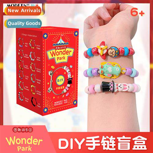 Childrens bead necklace round fun amusement park DIY making