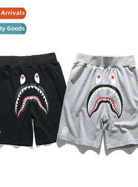 2019 summer new Japanese tide teeth printing shorts mens tee