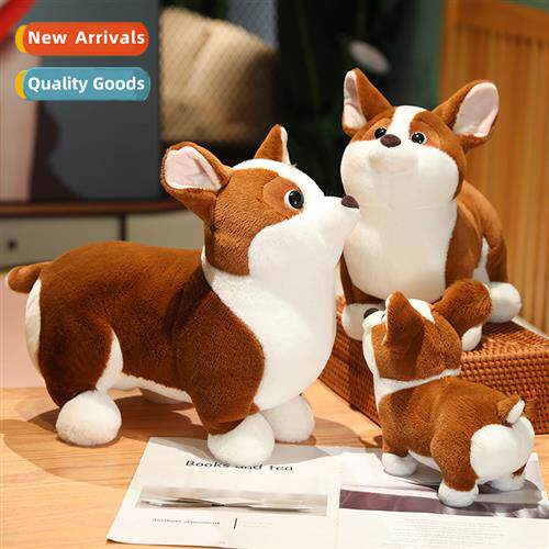 New cute simulati corgi dog plush doll cute puppy dog childr
