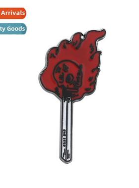 Burning Skull Matchstick Brooch Steampunk Gothic Style Badge