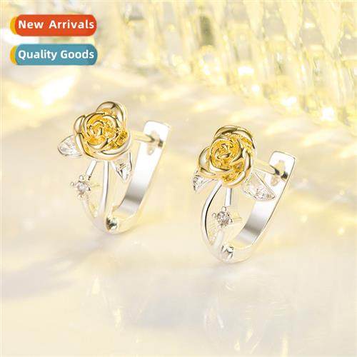 New advanced   rose color separati temperament earrings pers