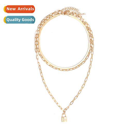 ins stacking palm pendant multi-layer necklace female exagge