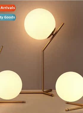 Scinavian study ball glass decorative table lamp modern simp