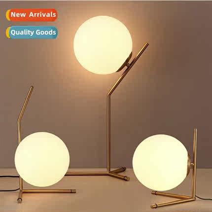 Scinavian study ball glass decorative table lamp modern simp