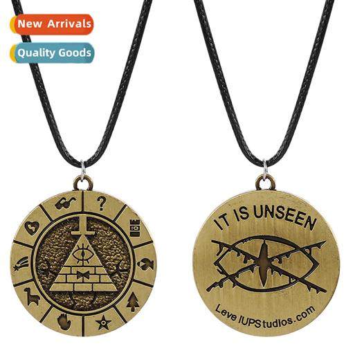 Anime peripheral weird town necklace carto anime triangle ey