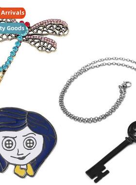 Halloween Ghost Mum Brooch Butterfly Hairpin Necklace Teenag