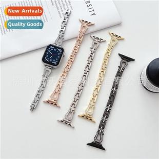 Cross Diamond Chain 适用Apple Watch Buckle Metal Band Feder