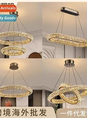 Light luxury crystal chelier B&B inn hotel LED living room l