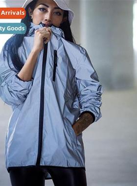 Mens  womens reflective windbreaker jacket sunscreen windpro