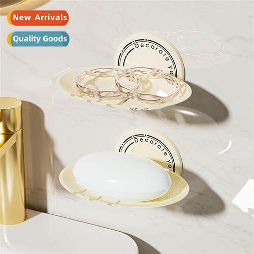 Creative soap box sucti cup free wall-mounted draining soap