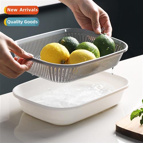 Multifunctial double draining basket kchen plastic dishwashi