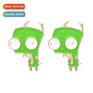 qualy oil animal quirky puppy carto cute earrings Fashi drop