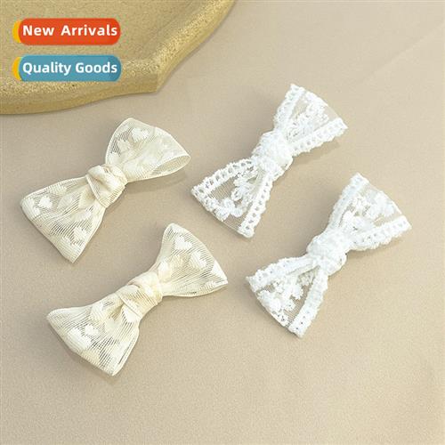 Korean versi   bow love flower lace hair clips ins wind swee