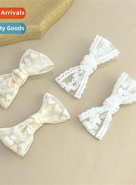 Korean versi   bow love flower lace hair clips ins wind swee