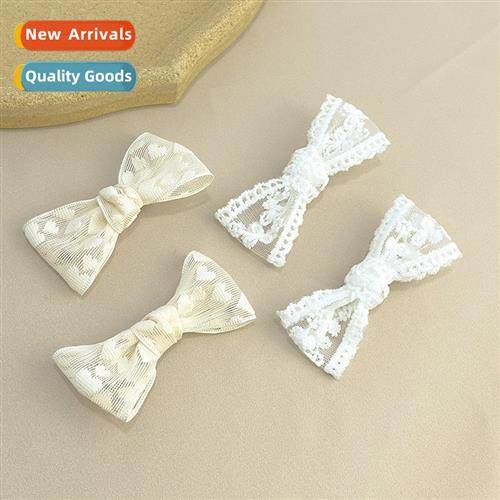 Korean versi   bow love flower lace hair clips ins wind swee