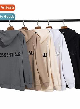 Padded FOG ESSENTIALS Back Letter Repeat Line Zipper Hoodie