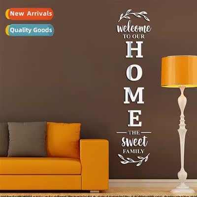 English HOME mirror wall stickers decorative home entrance d