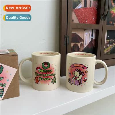 copyright  Christmas ceramic mug carto mug girl heart water