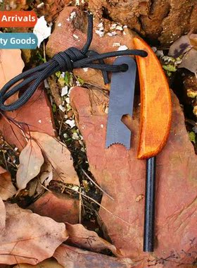 Outdoor camping vintage beech wood handle flint wilderness s