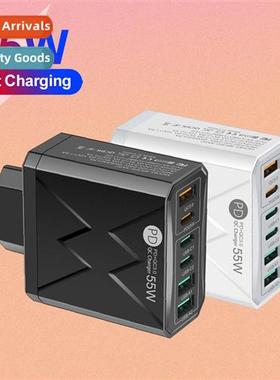 QC3.0+PD25W Stard PD55W fast charger phe charger 3PD+3USB tr