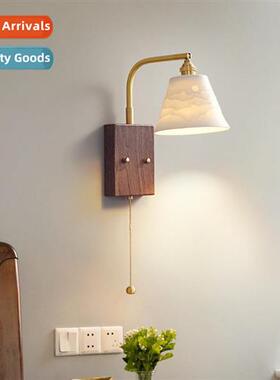 Modern light luxury style ceramic brass wall lamp minimalist